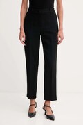Kalhoty Tommy Hilfiger dámské, černá barva, high waist, WW0WW48355