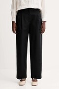 Calvin Klein spodnie damskie kolor czarny szerokie high waist LV044D664G