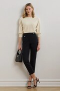 Штани Lauren Ralph Lauren колір чорний прямі середня посадка 200980023