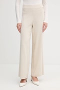 Joseph Ribkoff spodnie z jedwabiem damskie kolor beżowy szerokie high waist 261982