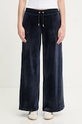 Juicy Couture damskie bawełniane YUKA WIDE LEG granatowe regular waist JCBBJ225803