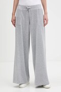 Juicy Couture spodnie dresowe welurowe damskie kolor szary melanżowe JCBBJ225803
