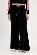 Juicy Couture spodnie dresowe welurowe damskie kolor czarny melanżowe JCBBJ225803