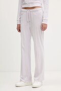 Juicy Couture spodnie dresowe welurowe kolor fioletowy z aplikacją JCWBJ225307