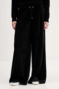 Juicy Couture spodnie dresowe welurowe damskie kolor czarny z aplikacją JCWBJ225309