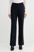 Gant spodnie damskie kolor granatowy proste high waist 4150334