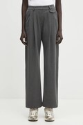 WRSTBHVR spodnie Dorea damskie kolor szary proste high waist W8025SB.3135