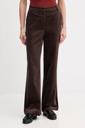 Sisley pantaloni culoarea maro, drept, high waist, 49L0LF07U