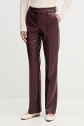 Sandro Ferrone spodnie damskie kolor bordowy dzwony high waist S15YBFDENISE