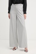 Haveone spodnie garniturowe damskie szare high waist PGE-P065