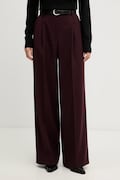 Filippa K spodnie z dodatkiem wełny kolor bordowy szerokie high waist 32511