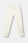 Guess pantaloni de trening din bumbac pentru copii culoarea bej, cu imprimeu, J5YQ16 KAD74