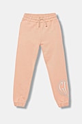 Guess pantaloni de trening din bumbac pentru copii culoarea portocaliu, cu imprimeu, K5YQ15 KAD74
