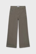 Dětské kalhoty Mayoral wide leg zelená barva, 7580