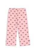 Konges Sløjd spodnie DREY SLIT PANTS GOTS kolor różowy wzorzyste KS103787
