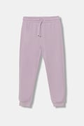 United Colors of Benetton pantaloni de trening din bumbac pentru copii culoarea violet, uni, 3J68CF02H