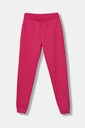 United Colors of Benetton pantaloni de trening din bumbac pentru copii culoarea roz, uni, 3J68CF02H