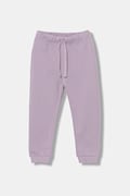 United Colors of Benetton pantaloni de trening din bumbac pentru copii culoarea violet, uni, 3J70GF01N