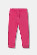 United Colors of Benetton pantaloni de trening din bumbac pentru copii culoarea roz, uni, 3J70GF01N