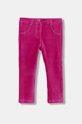 United Colors of Benetton legginsy dziecięce kolor różowy gładkie 4DZBGE00L