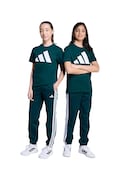 Detské tepláky adidas zelená farba, s nášivkou, JW3406
