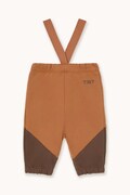 Tinycottons spodnie dresowe niemowlęce TINY COLOR BLOCK BABY SWEATPANT kolor brązowy AW25-278