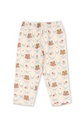 Konges Sløjd pantaloni de bumbac pentru copii COCO PANTS GOTS culoarea bej, cu imprimeu, KS103760