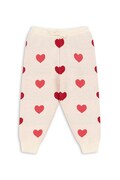 Παιδικό βαμβακερό παντελόνι Konges Sløjd LAPIS KNIT PANTS GOTS χρώμα: μπεζ, KS103855