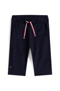Дитячі бавовняні штанці Tommy Hilfiger колір синій однотонні KN0KN02053