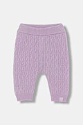 United Colors of Benetton spodnie z wełną niemowlęce kolor fioletowy gładkie 106WAF008