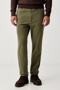 BOSS nohavice chinos pánske bavlnené s elastanom H-Kane1 zelené regular waist 50543304