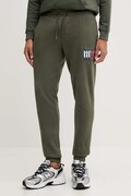 Tommy Jeans pantaloni de trening din bumbac culoarea verde, cu imprimeu, DM0DM22094