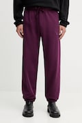 Versace Jeans Couture spodnie dresowe bawełniane męskie kolor bordowy gładkie 79GAAT07 CF01T