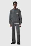 AllSaints pantaloni de trening din bumbac SOLEIL culoarea gri, uni, M041TC