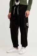 EA7 Emporio Armani spodnie sztruksowe męskie kolor brązowy w fasonie cargo AF16967.7X000145