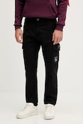 Панталон Alpha Industries Petrol Patch мъжки в черно с кройка тип карго 178207.03 Petrol Patch