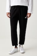 Puma teplákové nohavice pánske s bavlnou Essential Logo čierne regular waist 684713