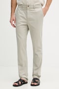 Calvin Klein παντελόνι chino ανδρικό βαμβακερό με ελαστάν μπεζ κανονική LV04LD613G