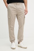 Calvin Klein Jeans hlače cargo za muškarce od pamuka s elastanom bež LV04RD608G