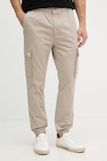 Calvin Klein Jeans hlače cargo za muškarce od pamuka s elastanom bež LV04RD608G