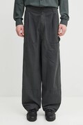 C.P. Company pantaloni de bumbac culoarea gri, cu fason cargo, 19CMPA065A110324G