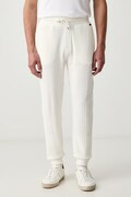 BOSS loungewear hlače moške z bombažem Structure Pants bež srednji pas 50540577