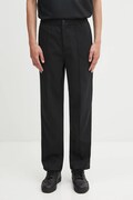 Hlače s vunom Filling Pieces Coach Twill Wool boja: crna, ravna, 422550500247