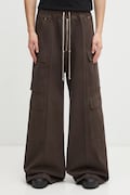 Rick Owens DRKSHDW spodnie Double Cargo Jumbo Belas męskie kolor brązowy w fasonie cargo DU02E7398.TW