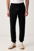 Aeronautica Militare spodnie dresowe męskie z bawełną czarne regular waist PF0872UF00459