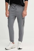 BOSS Orange pantaloni de trening din bumbac culoarea gri, uni, 50542917