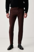 BOSS spodnie chinos męskie bawełniane z elastanem H-Kaiton1 brązowe regular waist 50543312