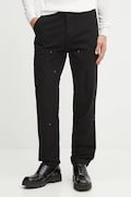 Hugo Blue pantaloni de bumbac culoarea negru, drept, 50546746