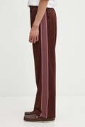 Needles spodnie dresowe Track Pant męskie kolor brązowy gładkie RW316
