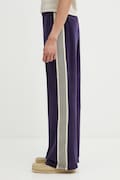 Needles spodnie dresowe Boot-Cut Track Pant męskie kolor granatowy wzorzyste RW326